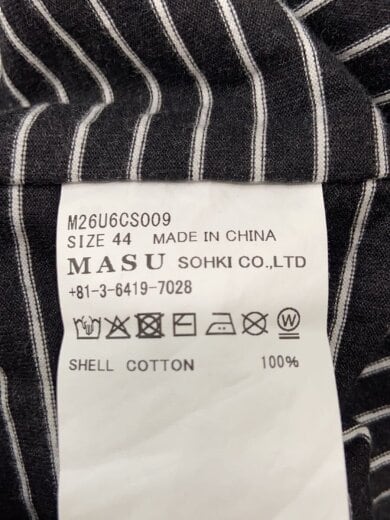 商品画像：ポロシャツ/44/コットン/BLK/ストライプ/M26U6CS009// 4