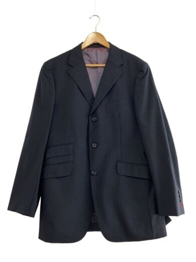 商品画像：テーラードジャケット/3B/7/ウール/NVY/ピンストライプ 1