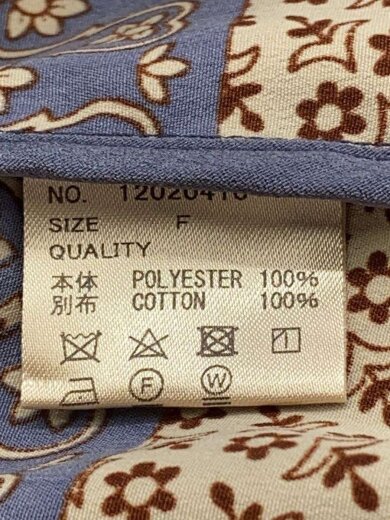 商品画像：Standcollar Paisley Shirts/ブラウス/FREE/ポリエステル/BLU/12020410// 4