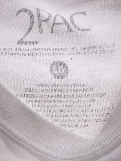商品画像：2pac/Tシャツ/L/コットン/WHT/プリント// 4