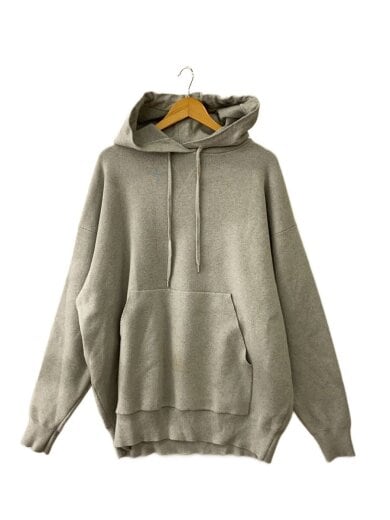 商品画像：CASHMERE KNIT OVER HOODY/パーカー/3/コットン/GRY/無地/MT-KA5// 1