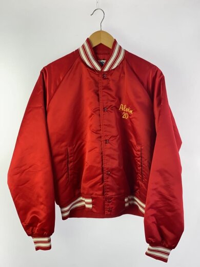 商品画像：スタジャン/L/ナイロン/RED/無地 1