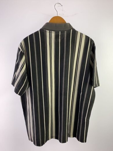 商品画像：ポロシャツ/L/コットン/GRY/ストライプ 2