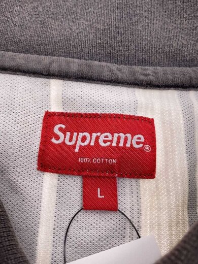 商品画像：ポロシャツ/L/コットン/GRY/ストライプ 3