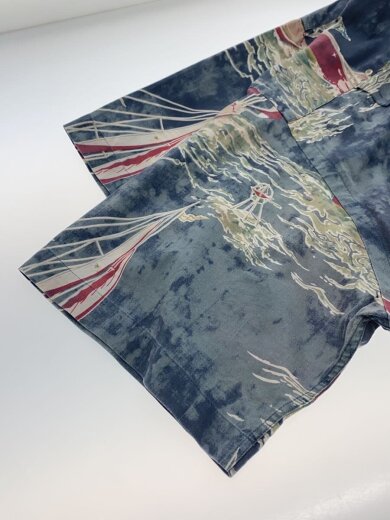 商品画像：アロハシャツ/L/コットン/BLU/総柄 4