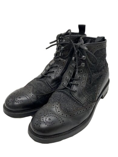 商品画像：レースアップブーツ/UK8/BLK/レザー 1