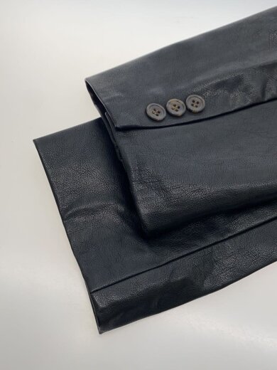 商品画像：レザージャケット・ブルゾン/3/フェイクレザー/BLK/無地 5