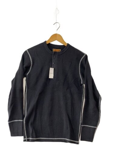 商品画像：ヘンリーネックカットソー/S/コットン/BLK 1