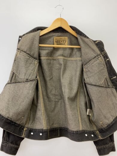 商品画像：belvet/Washed Black Denim Set up / Jacke/Gジャン/M/デニム/BLK/ 3