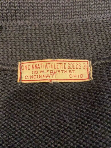 商品画像：Vintage/50s/レタードカーディガン/CINCINNATI ATHLETIC GOODS/ブラック 3