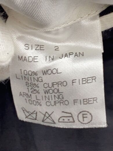 商品画像：Super 120s Wool Coat/コート/SIZE:2/ウール/BLK/無地 4