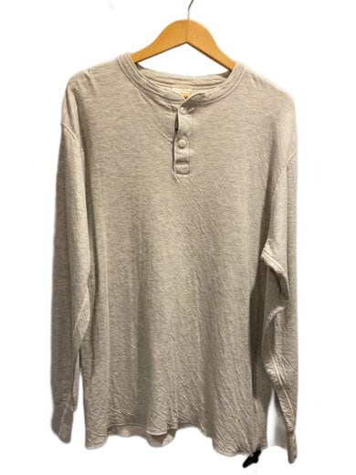 商品画像：Vintage/90s/コットンウールヘンリーネックカットソー/SIZE:XL/GRY/無地 1