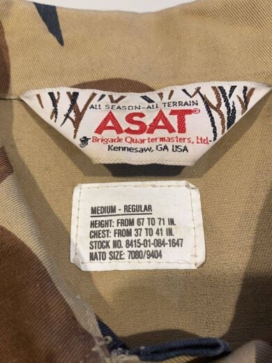 商品画像：Vintage/80s～/ASAT/トライバルカモ/BDUジャケット/SIZE:M-REGULAR/ブラウン 3