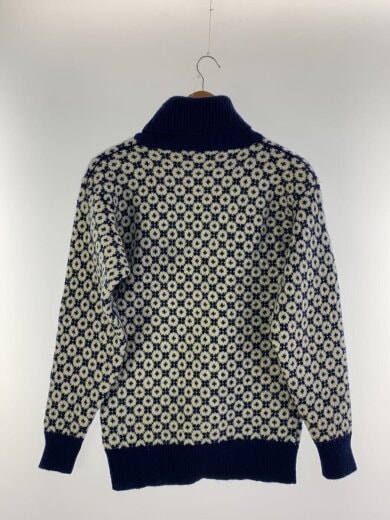 商品画像：Vintage/90s/J.Christopher/タートルネックニット/シェットランドウール/ネイビー/総柄 2