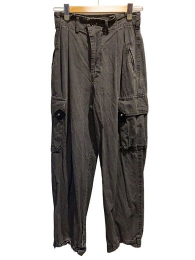 商品画像：22SS ダンガリー ムラ染め カーゴパンツ/SIZE:2/コットン/ブラック/YG-P04-010 1