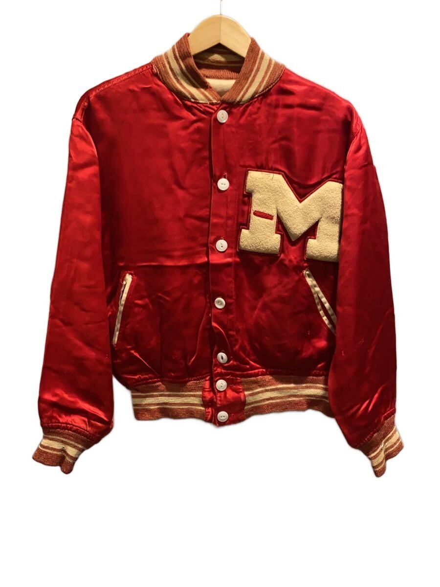 その他ブランド / Vintage/40s～/ボタスタ/スタジャン/サテン/Mワッペン/SIZE:--/RED/赤