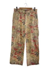 90s～/花柄カーゴパンツ/SIZE:12(実寸W36インチ×L34インチ)/コットン/アイボリー