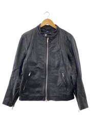 ゴートレザー シングルライダースジャケット/SIZE:L/山羊革/ブラック/IT26-17A014