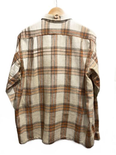 商品画像：Vintage/50s/オープンカラーシャツ/SIZE:L(16.5)/ウール/ベージュ/チェック 2