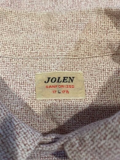 商品画像：Vintage/50s/JOLEN/オープンカラーシャツ/SIZE:17-17.5/コットン/ベージュ/総柄 3