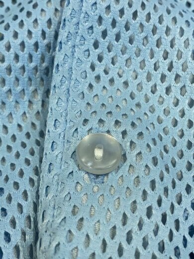 商品画像：Vintage/60s/Lilly Dache/オープンカラー半袖メッシュシャツ/SIZE:XL/ブルー/WHT// 6