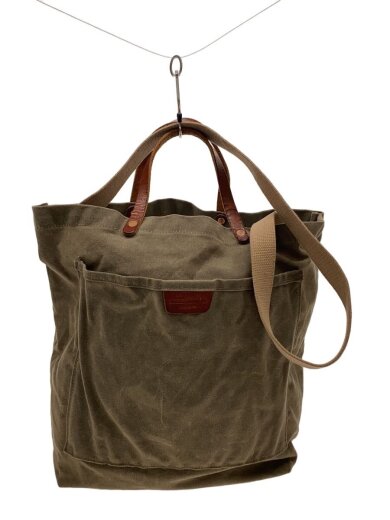 商品画像：BRADLEY MOUNTAIN/2WAYトートバッグ/18ozワックスドキャンバス/チャコールグレー/カーキ 1