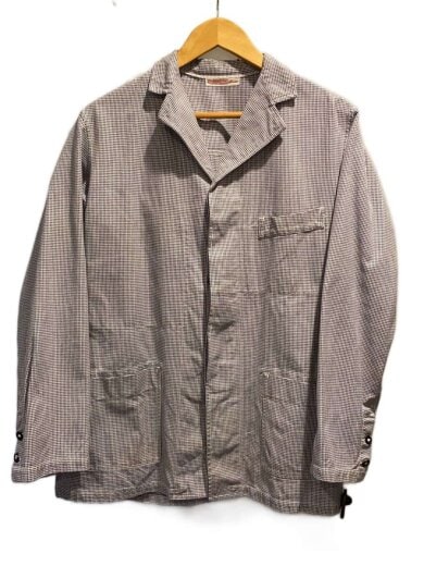 商品画像：French Vintage/50s～/BRAGARD/ワークジャケット/千鳥格子/SIZE:48/ブルー 1