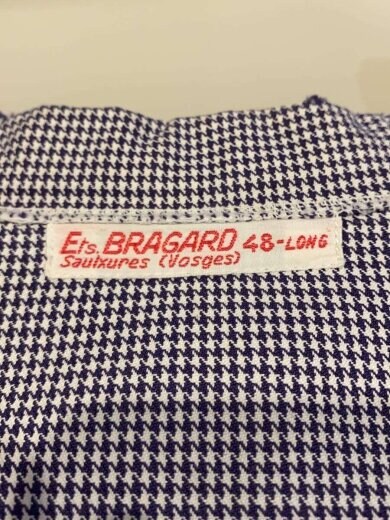 商品画像：French Vintage/50s～/BRAGARD/ワークジャケット/千鳥格子/SIZE:48/ブルー 3