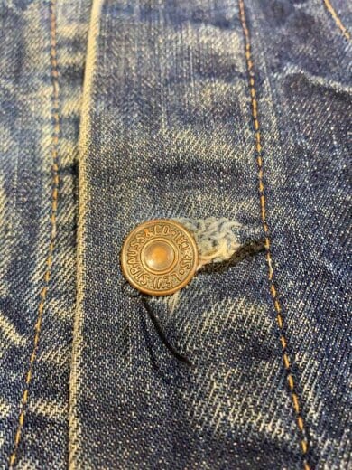 商品画像：Vintage/60s～70s/70505-0317/BIGE/ブランケット/実寸42位/ボタン裏52 3