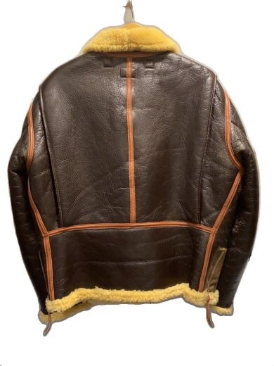 商品画像：B-6 レザーフライトジャケット ムートン No.42-5110-P SIZE:44 ブラウン BR80112 2