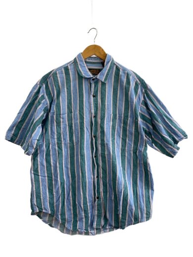 商品画像：Vintage/80s～/半袖シャツ/SIZE:XL/コットン/BLU/ストライプ// 1