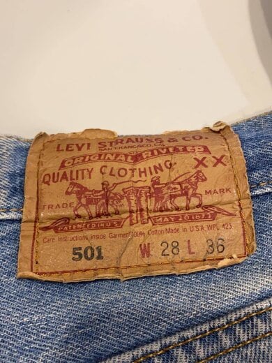 商品画像：90s/USA製/501/デニムパンツ/ボトム/SIZE:W28×L36/デニム/IDG 7