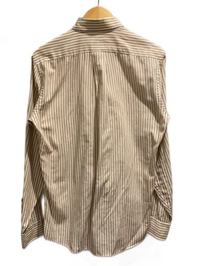商品画像：Vintage/ENRO/長袖シャツ/SIZE:15.5/コットン/BEG/ストライプ 2