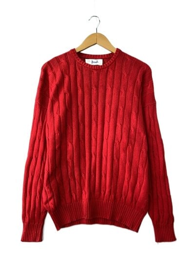 商品画像：OLD/スコットランド製/ニット・セーター(厚手)/SIZE:44/コットン/RED// 1