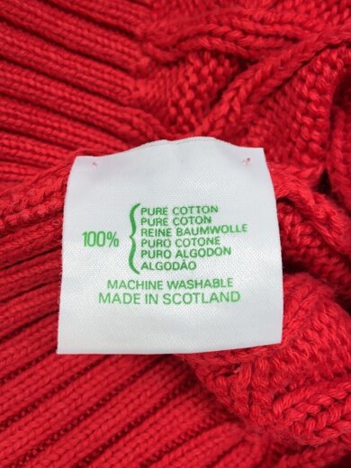 商品画像：OLD/スコットランド製/ニット・セーター(厚手)/SIZE:44/コットン/RED// 4