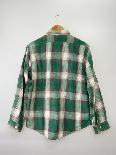 商品画像：Vintage/50s/MANSIZE/ヘビーコットンネルシャツ/長袖シャツ/グリーン/グレー/チェック// 2