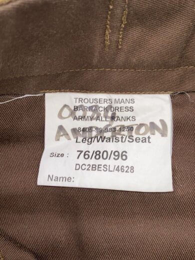 商品画像：イギリス軍/TROUSERS MANS/ボトム/SIZE:W80×L76/--/BRW// 4
