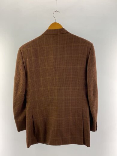 画像：YVES SAINT LAURENTテーラードジャケット/--/ウール/BRW/チェック/090-5-BR-SA2