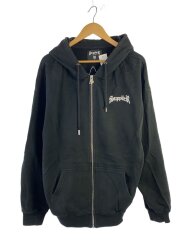 Cross Logo Hoodie/ジップパーカー/XL/コットン/BLK