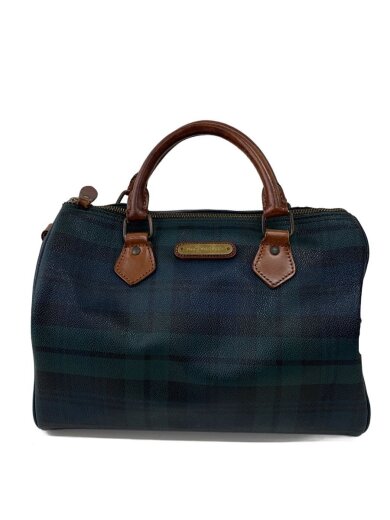 商品画像：ハンドバッグ/レザー/GRN/チェック 1