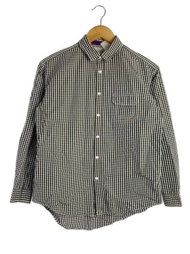 商品画像：COTTON NYLON GINGHAM CHECK SHIRT/S/コットン/BLK/ギンガムCK 1