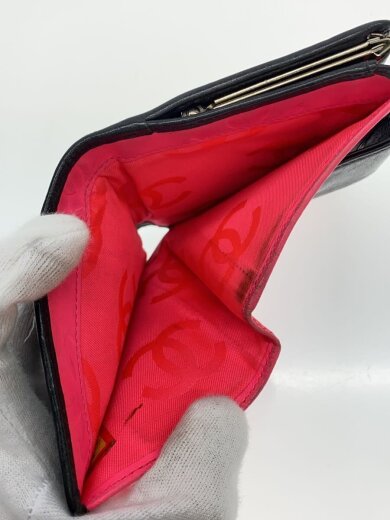 商品画像：2つ折り財布/レザー/BLK/レディース 6