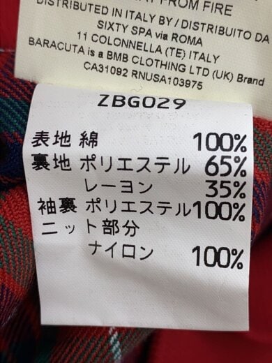 商品画像：ジャケット/36/コットン/RED/無地/ZBG029 5