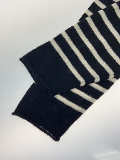 商品画像：ニット・セーター(厚手)/40/カシミア/BLK/ボーダー/25AW-087 4