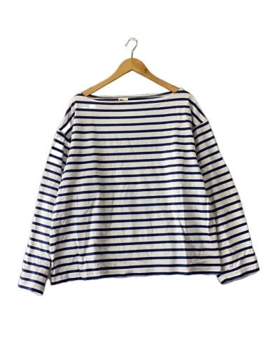 商品画像：長袖Tシャツ/2/コットン/BLU/ボーダー// 1