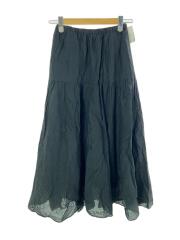コットンロングスカート/XS/コットン/BLK/無地/3110500077