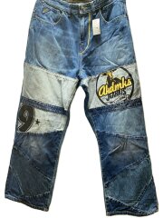 90s～00s/パッチワークプリント/34/デニム/IDG