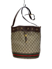 オールドグッチggプラスシェリーライン/ショルダーバッグ/PVC/BRW/総柄/164.02.085