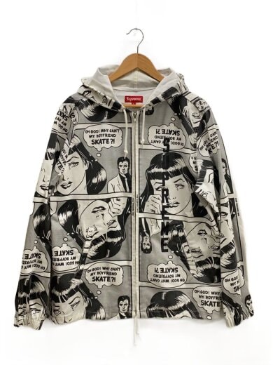 商品画像：17SS/HOODED ZIP UP JACKET/ジャケット/L/コットン/WHT/プリント 1