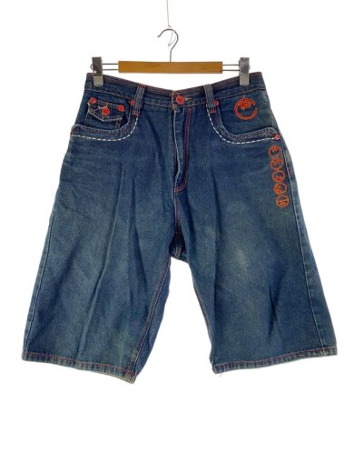 商品画像：バックサイド刺繍インディゴショートパンツ/32/デニム/IDG 1